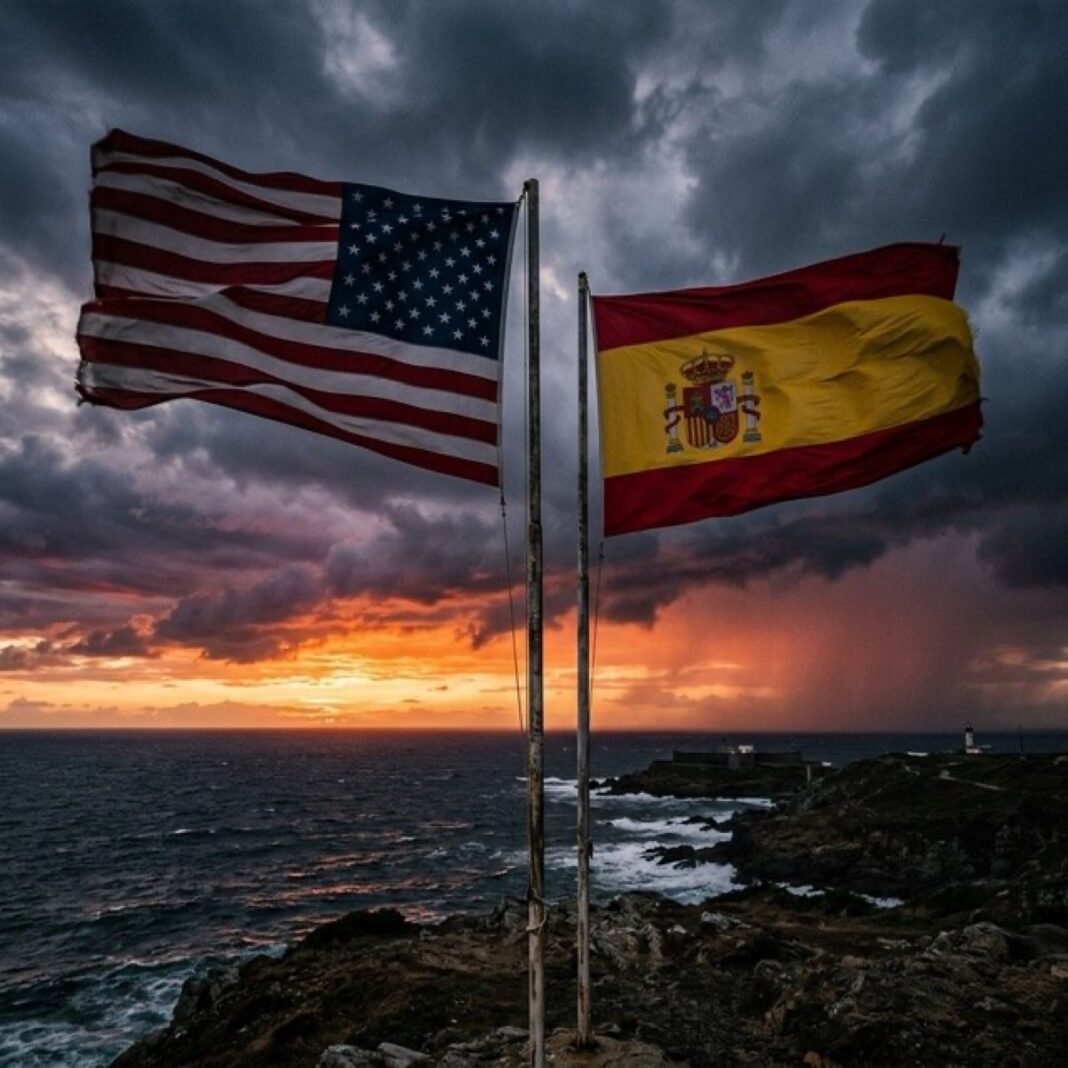 Trump Amenaza a España por Negar Bases: Cuando el Poder Presiona Banderas EEUU y Espana